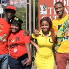 PROUD CAMPAIGNERS: Team ANC smiles for the camera while campaigning.